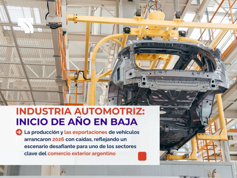 La industria automotriz: Inicio de año en baja