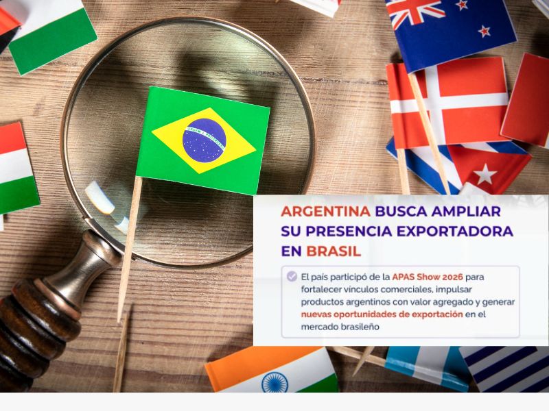 Argentina busca ampliar su presencia exportadora en Brasil