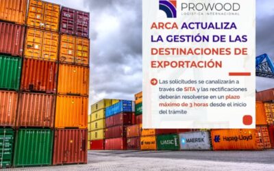 ARCA ACTUALIZA LA GESTIÓN DE LAS DESTINACIONES DE EXPORTACIÓN